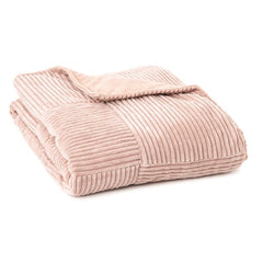 Moumou Pink Corderoy Velvet Throw Blanket 50"x60