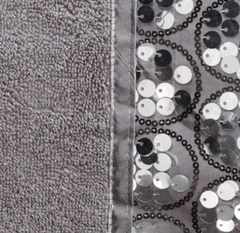 Glitz & Glam 3 Piece Decorative Towel Set - Grey