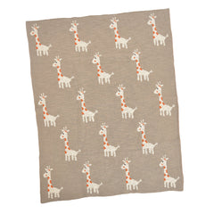 Georgia Giraffe Baby Cotton Blanket