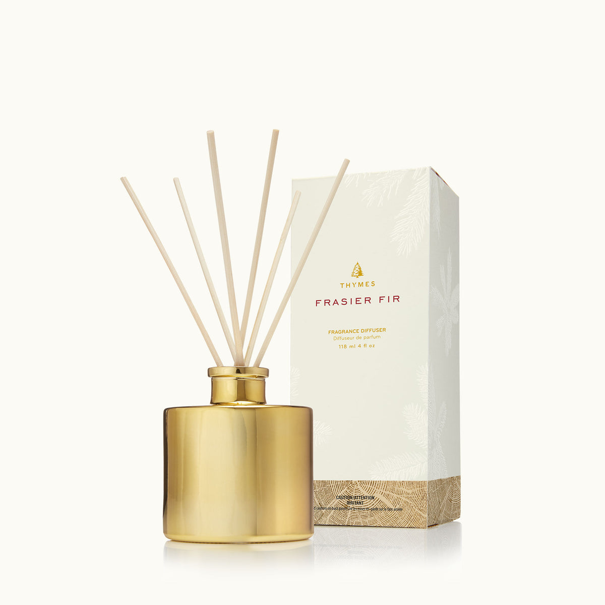 Thymes Frasier Fir Aromatic Petite Reed Diffuser Gilded