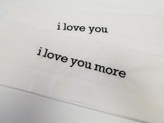 I Love You/ I Love You More Embroidered Pair Pillowcases