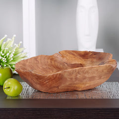 Costa Carved Wood 18 x 16.5" Bowl