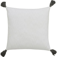 Julianne White Cotton w/Tassels Cushion