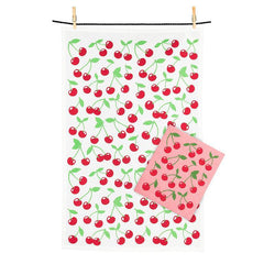 Cherries Dishcloth & Kitchen Towel Set