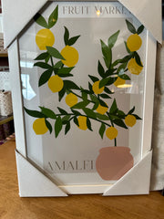 Fruit Market Amalfi Lemon Framed Print