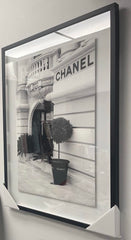 Chanel Black & White Framed Art 12.5"x15.5"