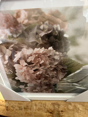 Vintage Hydrangeas Vase Framed Print