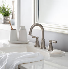 Anitra Matte White Ceramic Accessory Tray