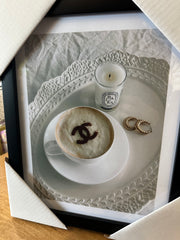 Chanel Cappuccino Diptyque Aesthetic Framed Print