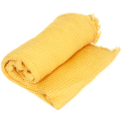 Cotton Waffle Throw Blanket