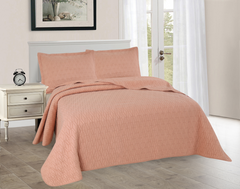 Diamond Cotton Coverlet Set with Shams