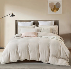 Studio Collection Crinkle Cotton Duvet Cover Set with Shams King