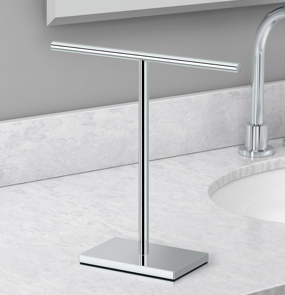 1444C T Style Finger Tip Towel Counter Top Stand Chrome