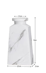 Aris Marble Ceramic Tapered Urn Vase