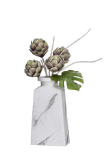 Aris Marble Ceramic Tapered Urn Vase