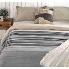 Nantucket Grey Blanket 88"x90"