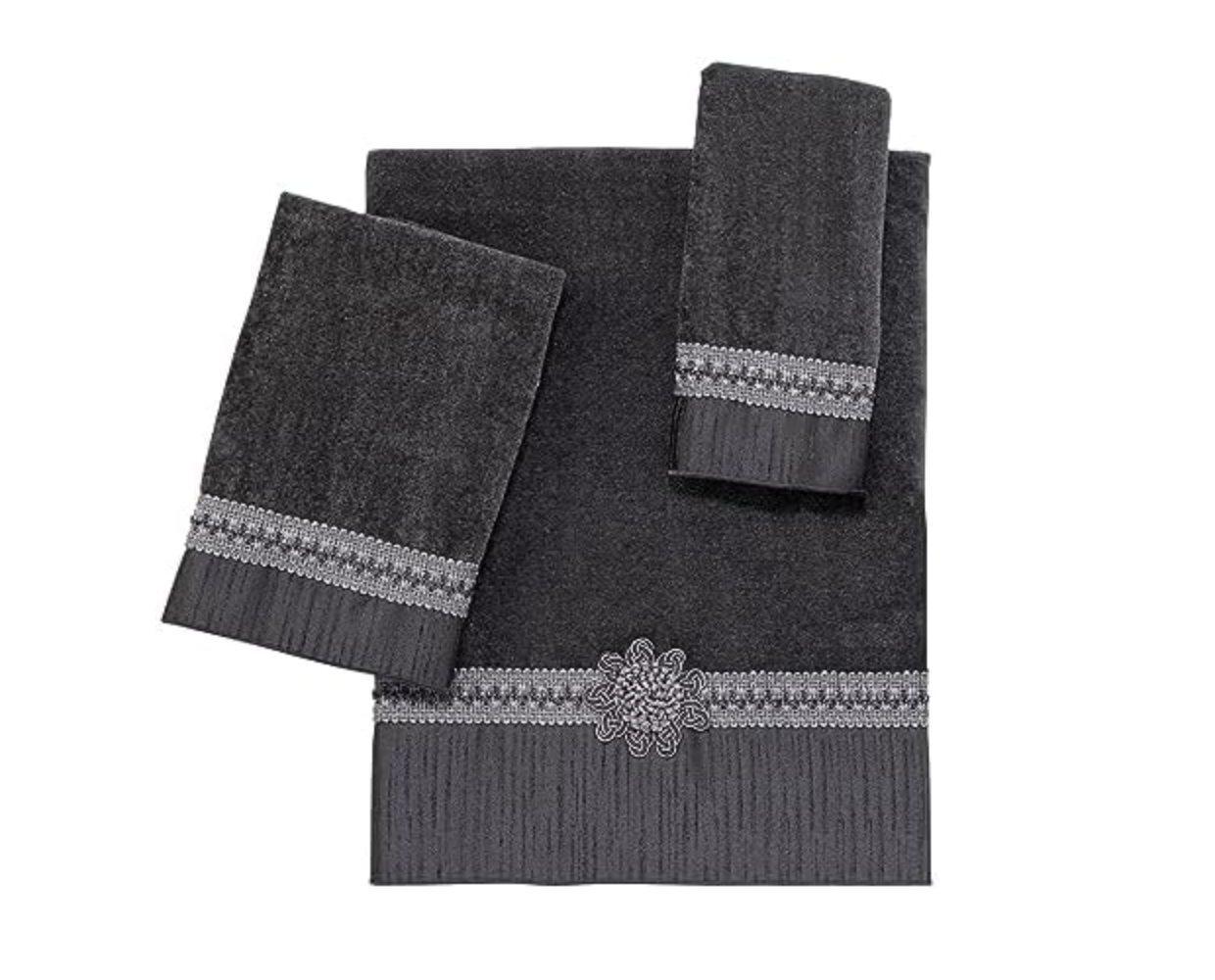 Avanti Linens Braided Cuff Hand Towel - Granite