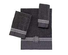 Avanti Linens Braided Cuff Fingertip Towel - Granite