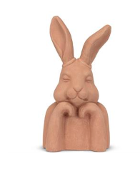 Bunnykins Large Pondering Rabbit Statue 10.5"H Tarracota