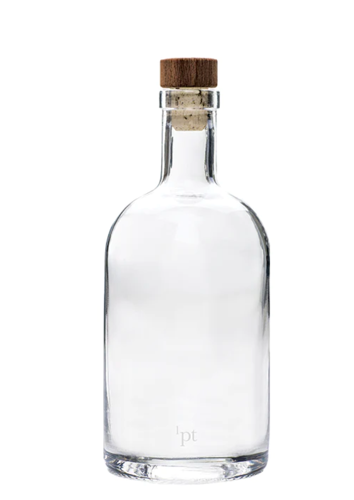 1 pt One Part Co. Bar Bottle Plus 750ml Bottle with Walnut Wood Stopper