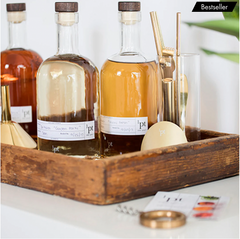 1 pt One Part Co. Bar Bottle Plus 750ml Bottle with Walnut Wood Stopper