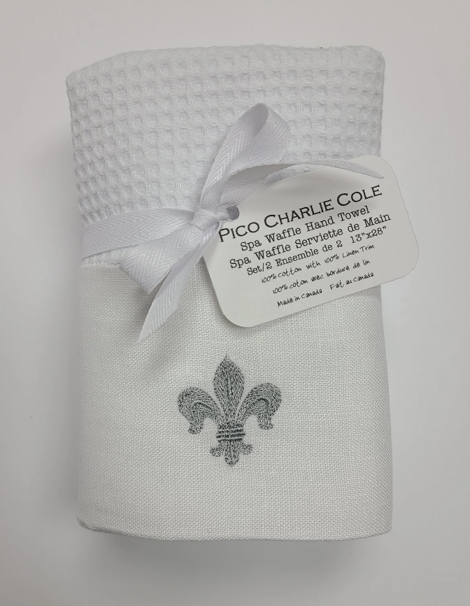 Fleur de lys Spa Waffle Hand Towel