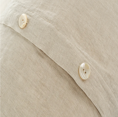 Lina Linen Duvet Cover & Shams Set Chambray