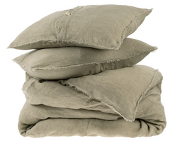 Lina Linen Duvet Cover Set Shade Sand