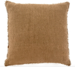 Lina Linen Cushion 24"x24" Shade Hazelnut