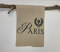 Paris Linen Embroidered Tea Towel