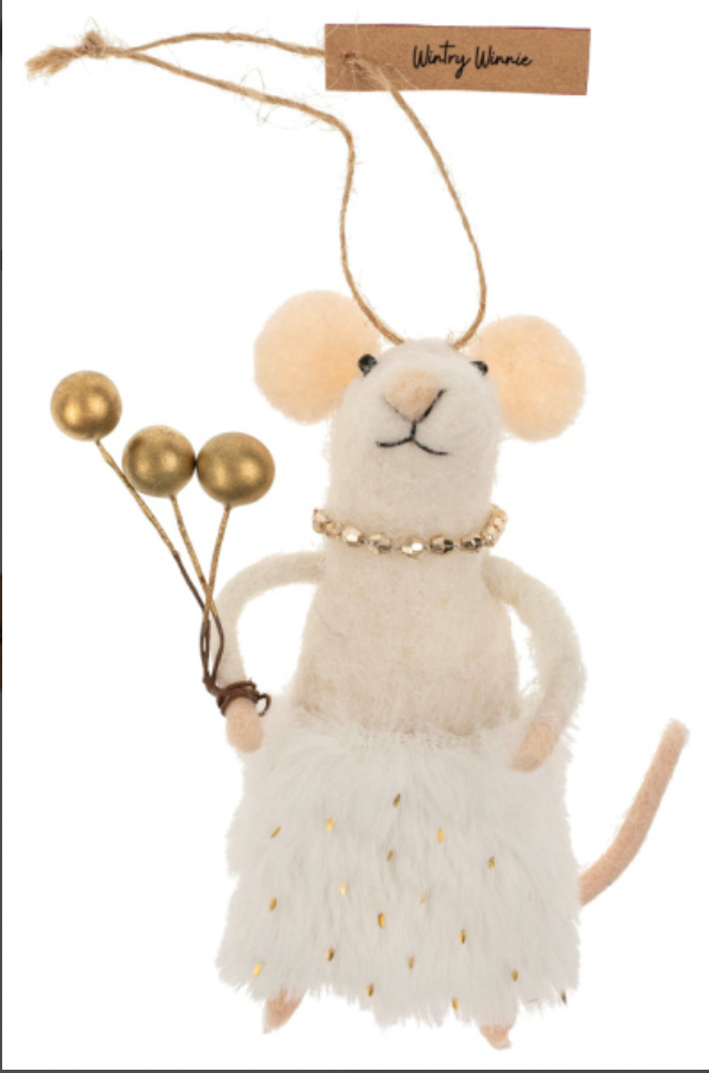 Wintry Winnie Mouse Indaba Ornament Collection