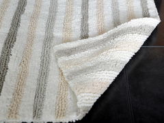 Field Stripe Bath Mat Reversible 100% Cotton 20"x30"