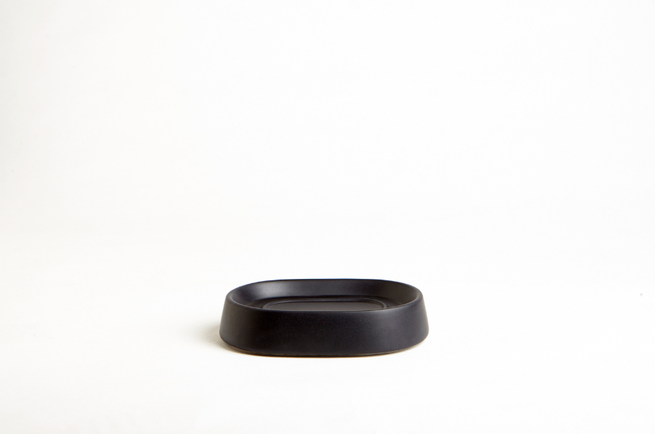Crater Black Soap Dish