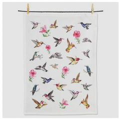Allover Hummingbird Tea Towel