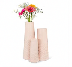 Poetry Blush Large Chisel Base Slender Vase