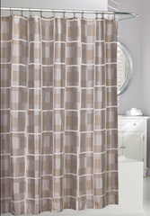 GATEWAY SHOWER CURTAIN JACQUARD FABRIC NEUTRAL Geometric
