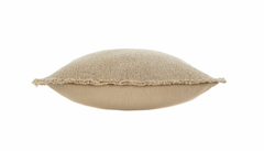 Fringed Boucle Cushion Light Sand 20"x20"