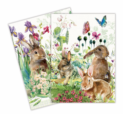 Michel Design Works Bunny Meadows Tea Towels Set of 2 100% Cotton