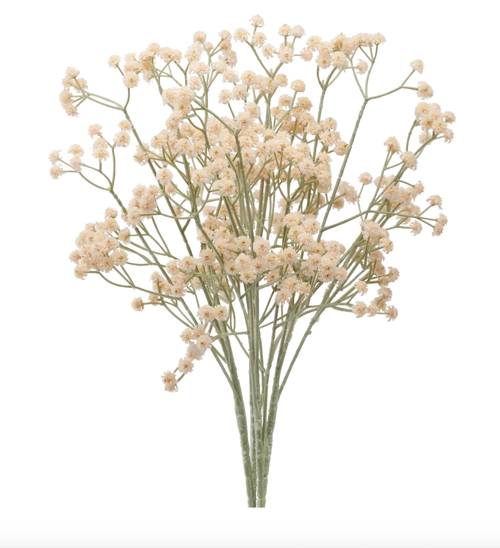 Baby's Breath Faux Stem Bouquet Cream 25"L