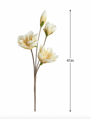 Desert 4 Bloom Magnolia Stem Yellow 41"L