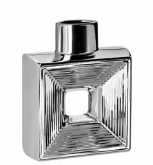 Rialto Shiny Silver Ceramic Bottle Vase
