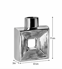 Rialto Shiny Silver Ceramic Bottle Vase