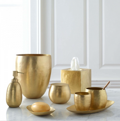 Nile Bath Accessories Collection Brass