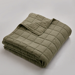 Squares 100% Cotton Coverlet Set With Shams