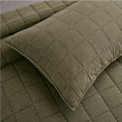 Squares 100% Cotton Coverlet Set With Shams