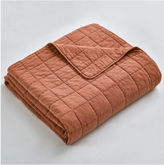 Squares 100% Cotton Coverlet Set With Shams