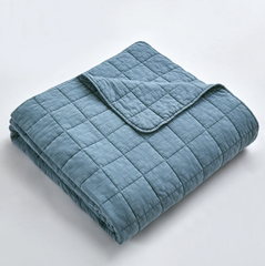 Squares 100% Cotton Coverlet Set With Shams
