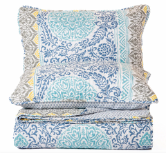 Dominik King Mediterranean Quilt Set With Shams