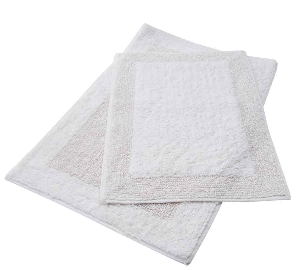 Brighton Set of 2 White Bath Rugs