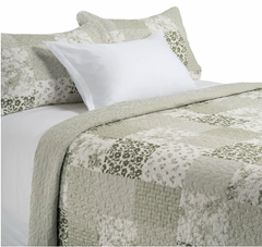 Matcha Quilted Coverlet Set With Shams 3 Pieces